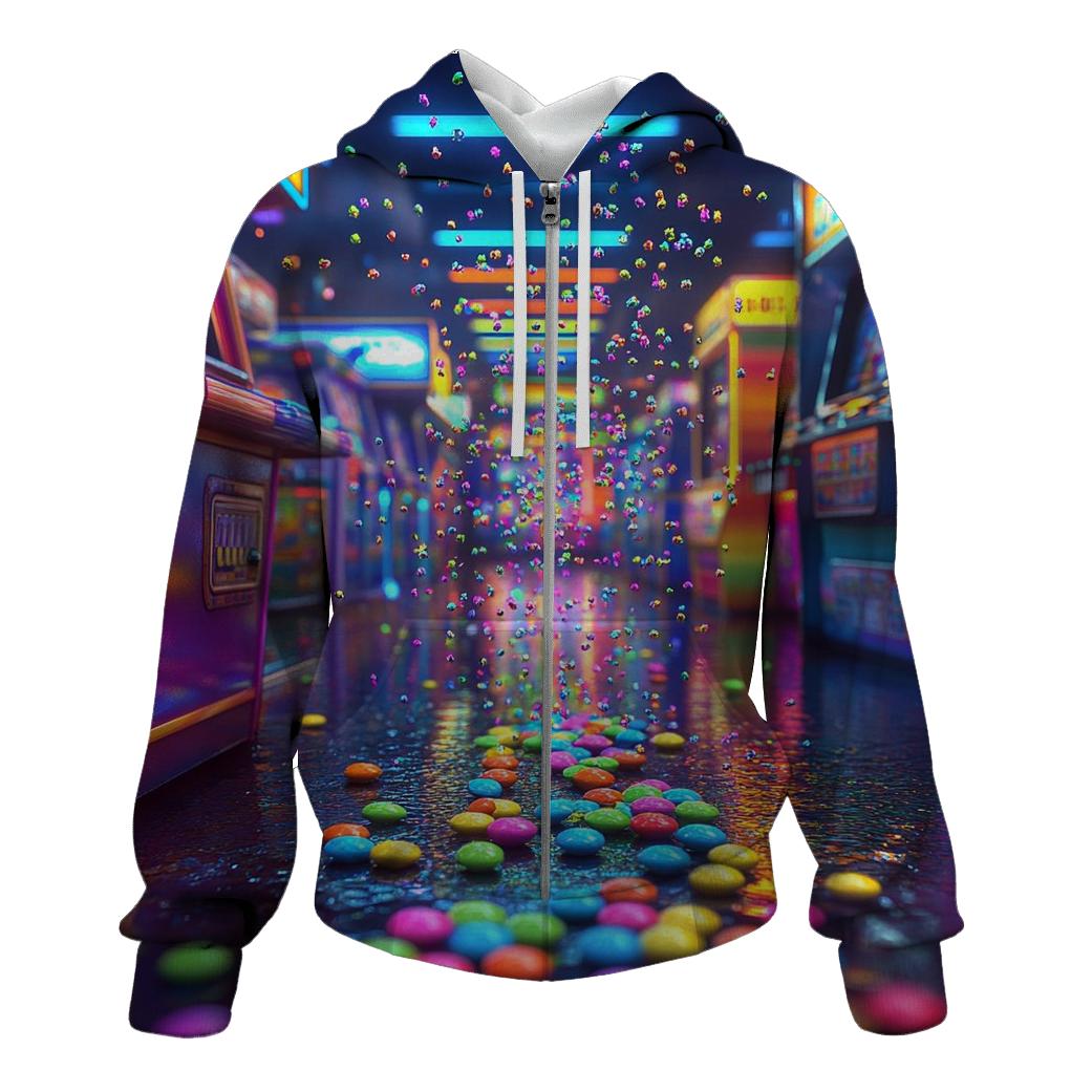 Skittles Rain Arcade designer hoodies