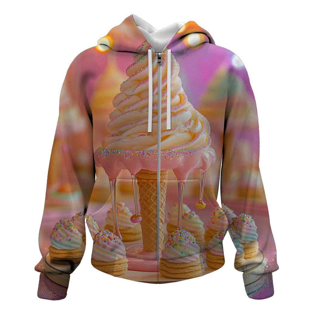 Ice Cream Swirl Carousel designer hoodies