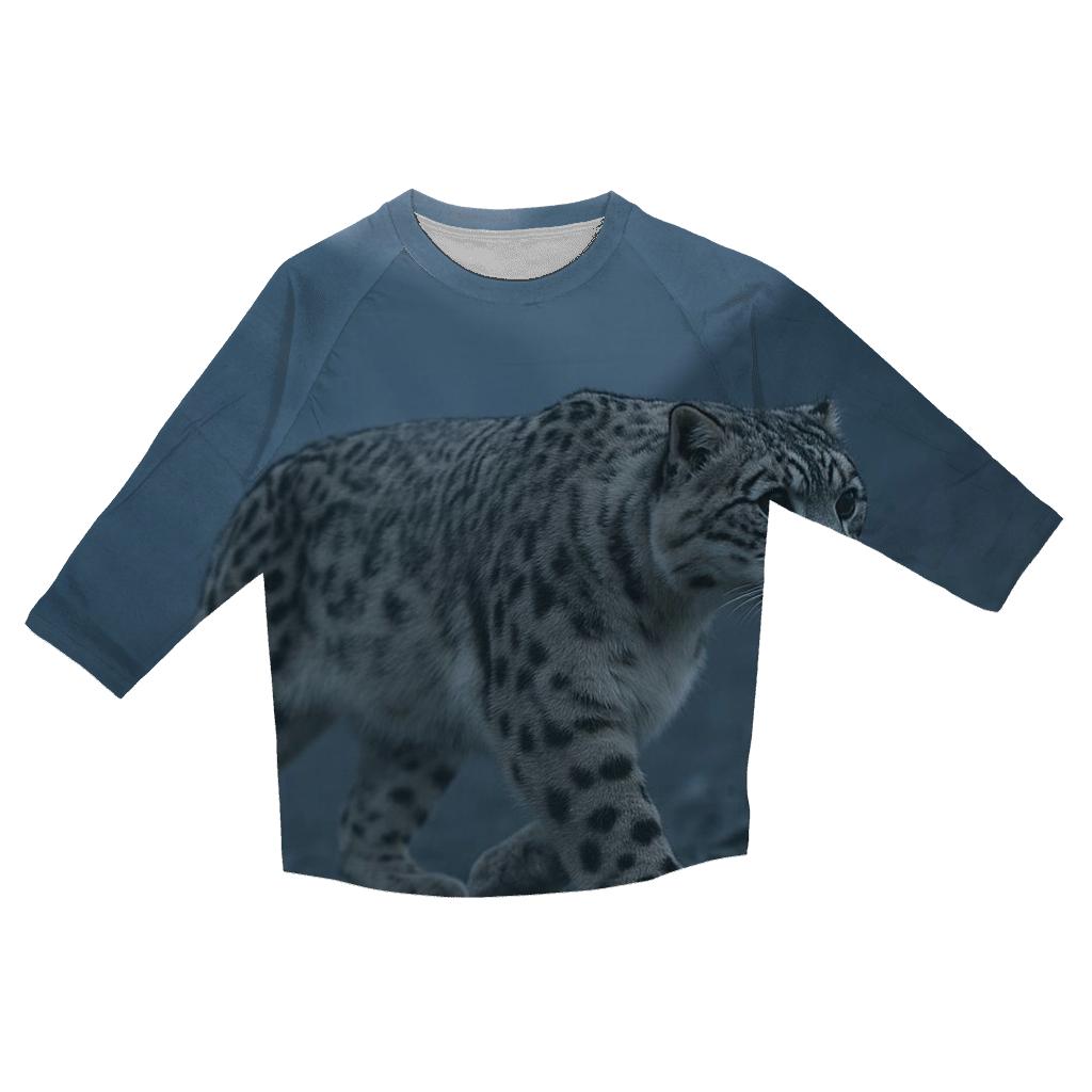 Ridge Ghost Snow Leopard designer 3/4 sleeve blouses