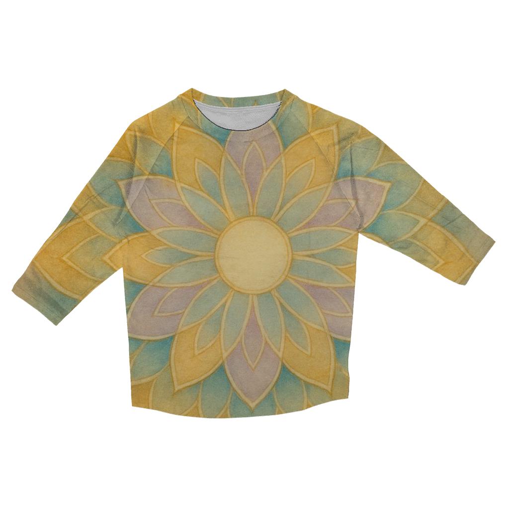 Luminous Mandala stylish quarter sleeve tops