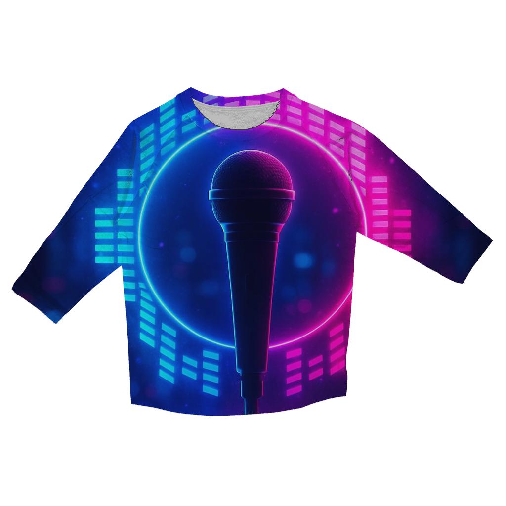 Neon Equalizer Halo designer 3/4 sleeve blouses