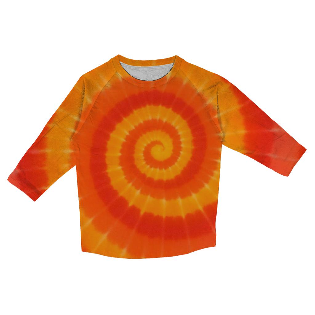 Sunburst Spiral printed three quarter sleeve shirts