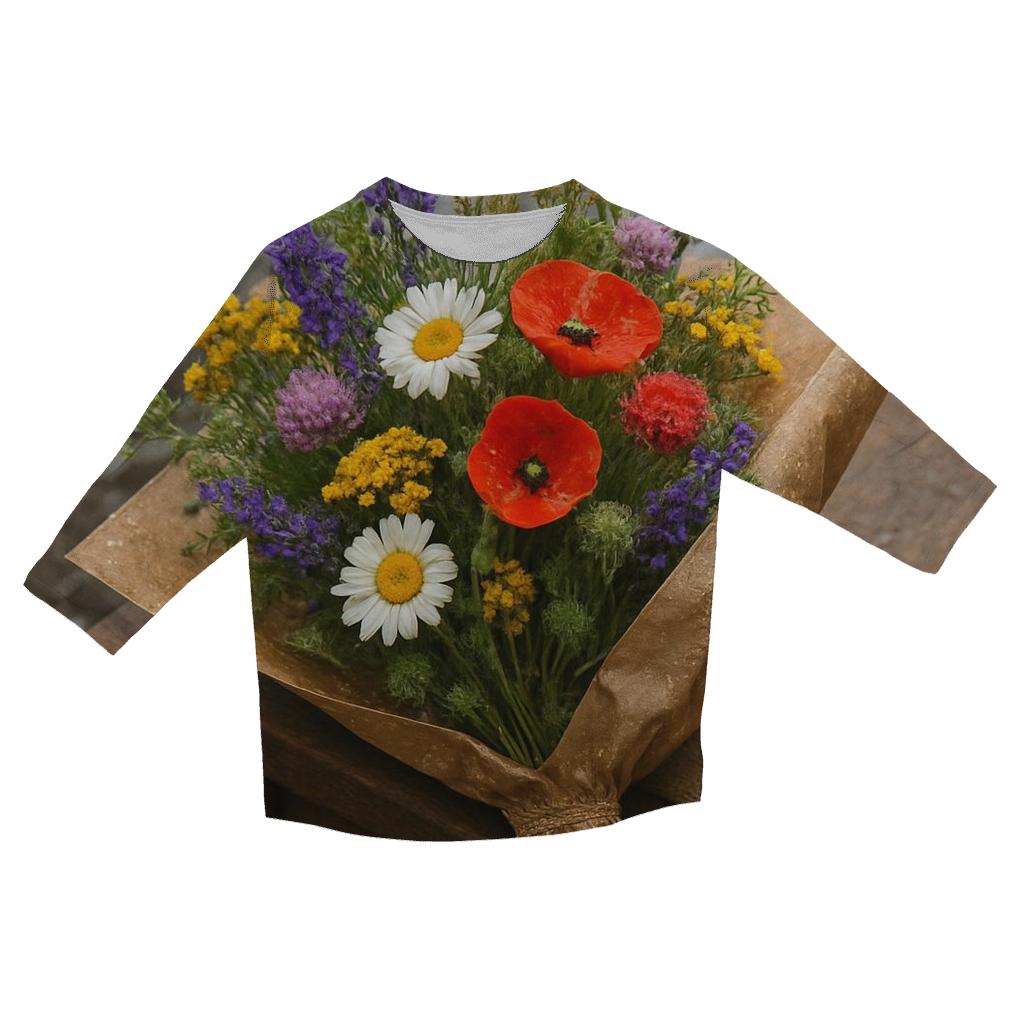 Market Bouquet After Rain designer 3/4 sleeve blouses