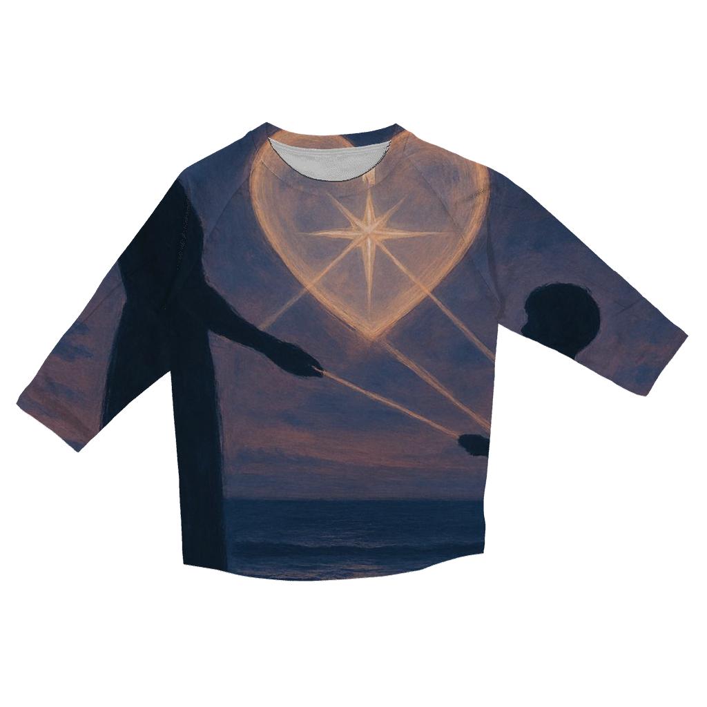 The Heart Compass printed three quarter sleeve shirts
