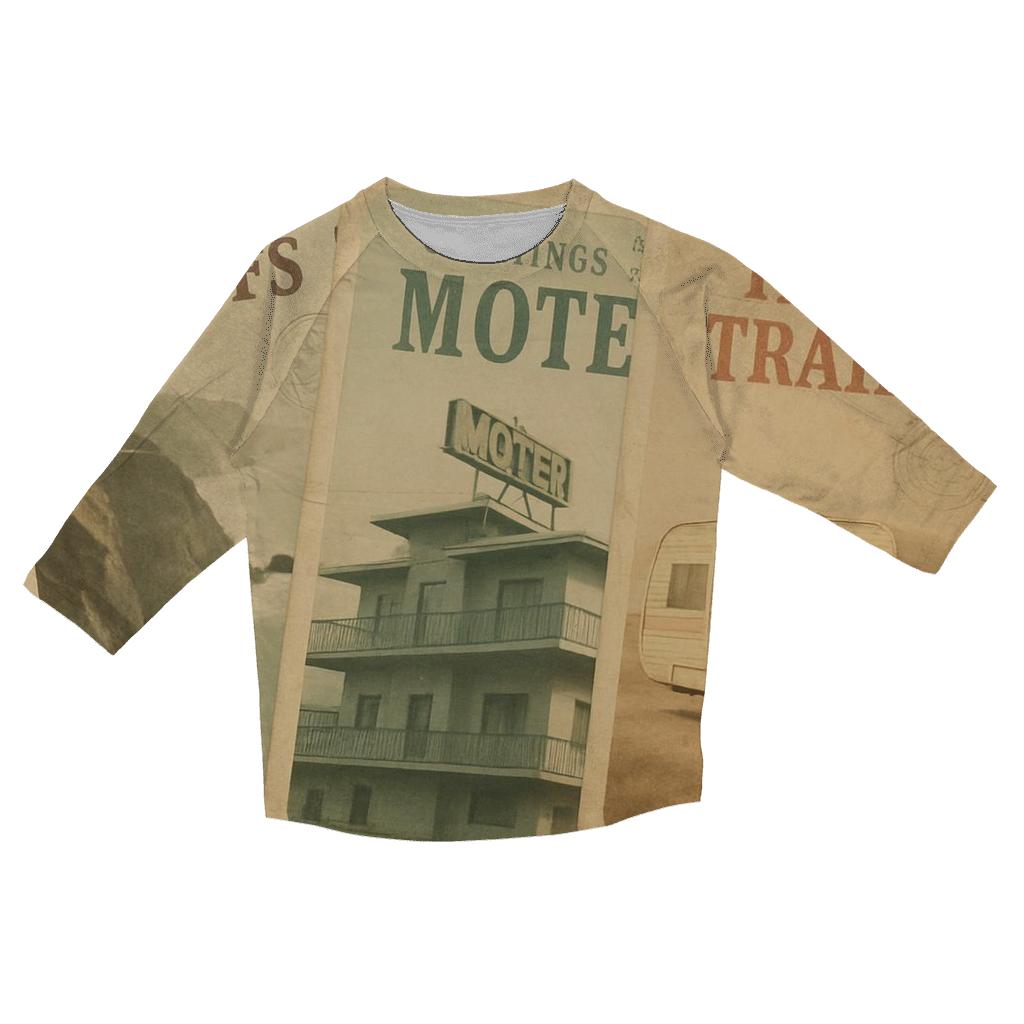 Vintage Travel Postcard Set custom 3/4 sleeve shirts