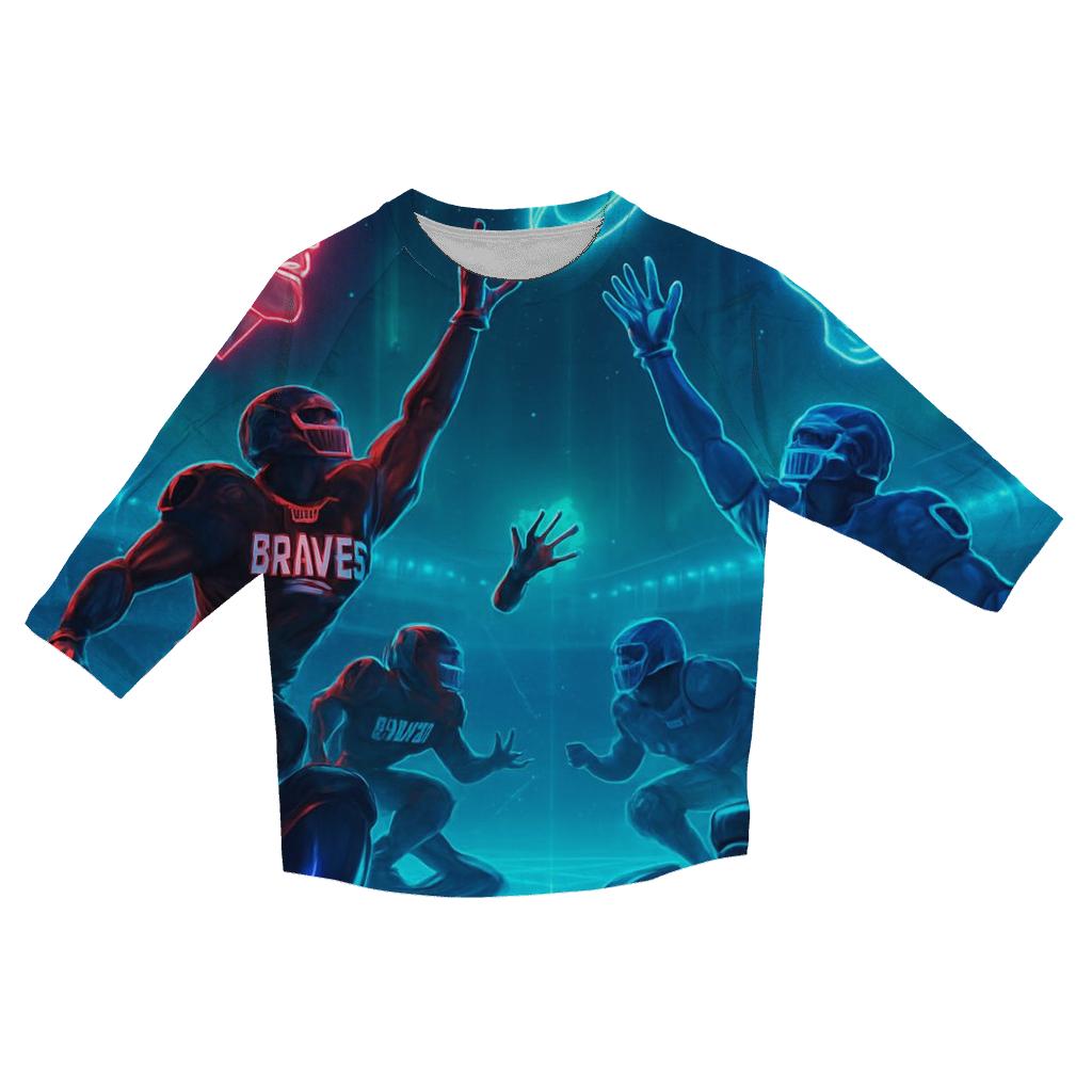 Neon Tundra Faceoff trendy 3/4 sleeve tops