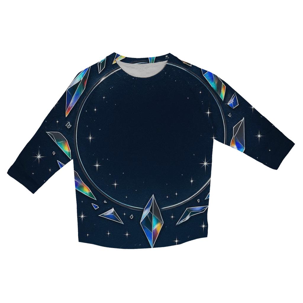 Midnight Prism Halo fashion 3/4 sleeve shirts