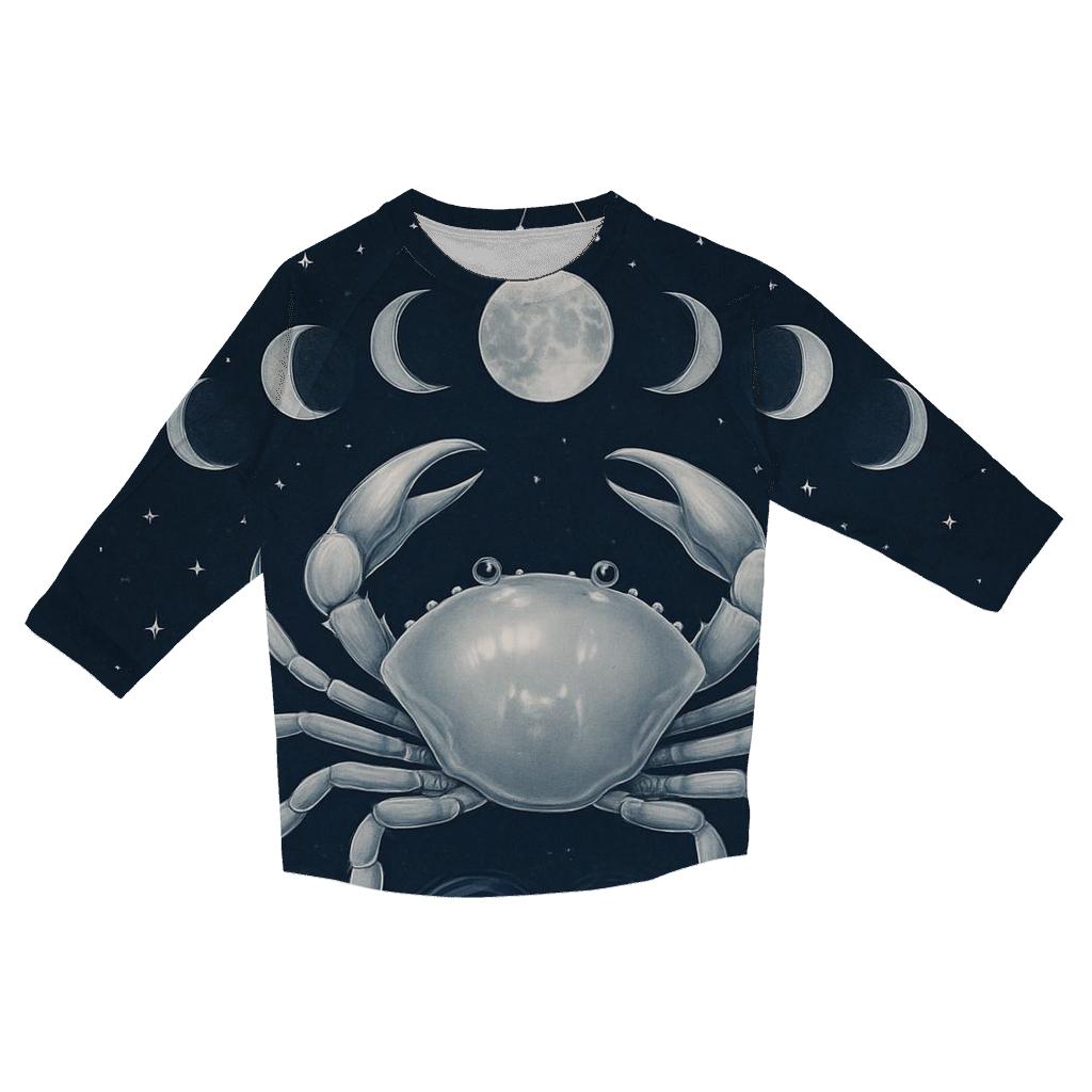 Cancer Moon Phase Cycle designer 3/4 sleeve blouses