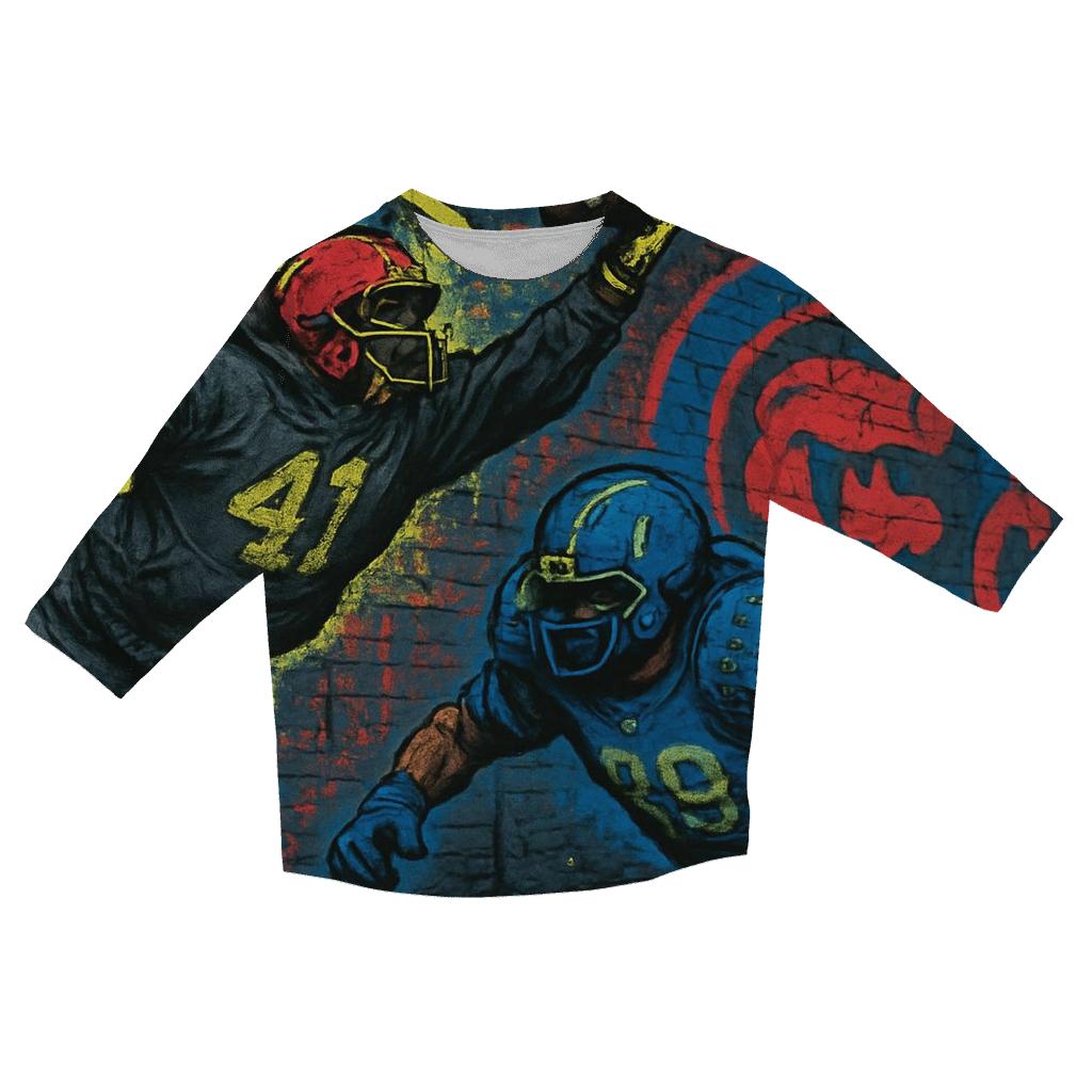 Graffiti Alley Gridiron trendy 3/4 sleeve tops