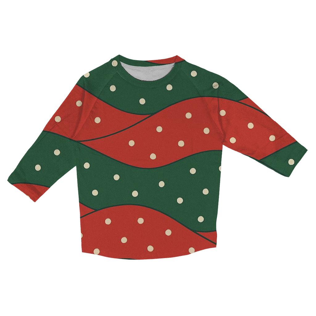 Diagonal Snow Hills personalized 3/4 sleeve tees