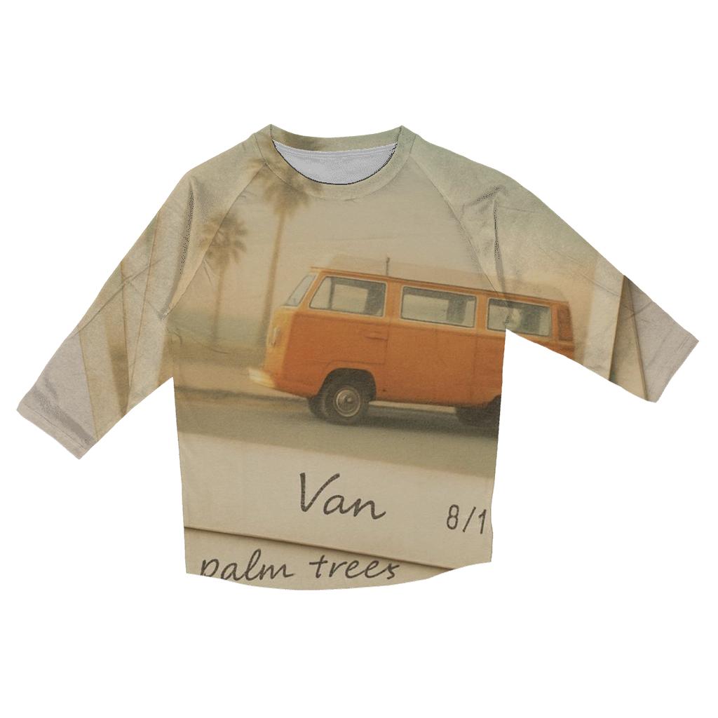 Polaroid Roadtrip Memory printed three quarter sleeve shirts