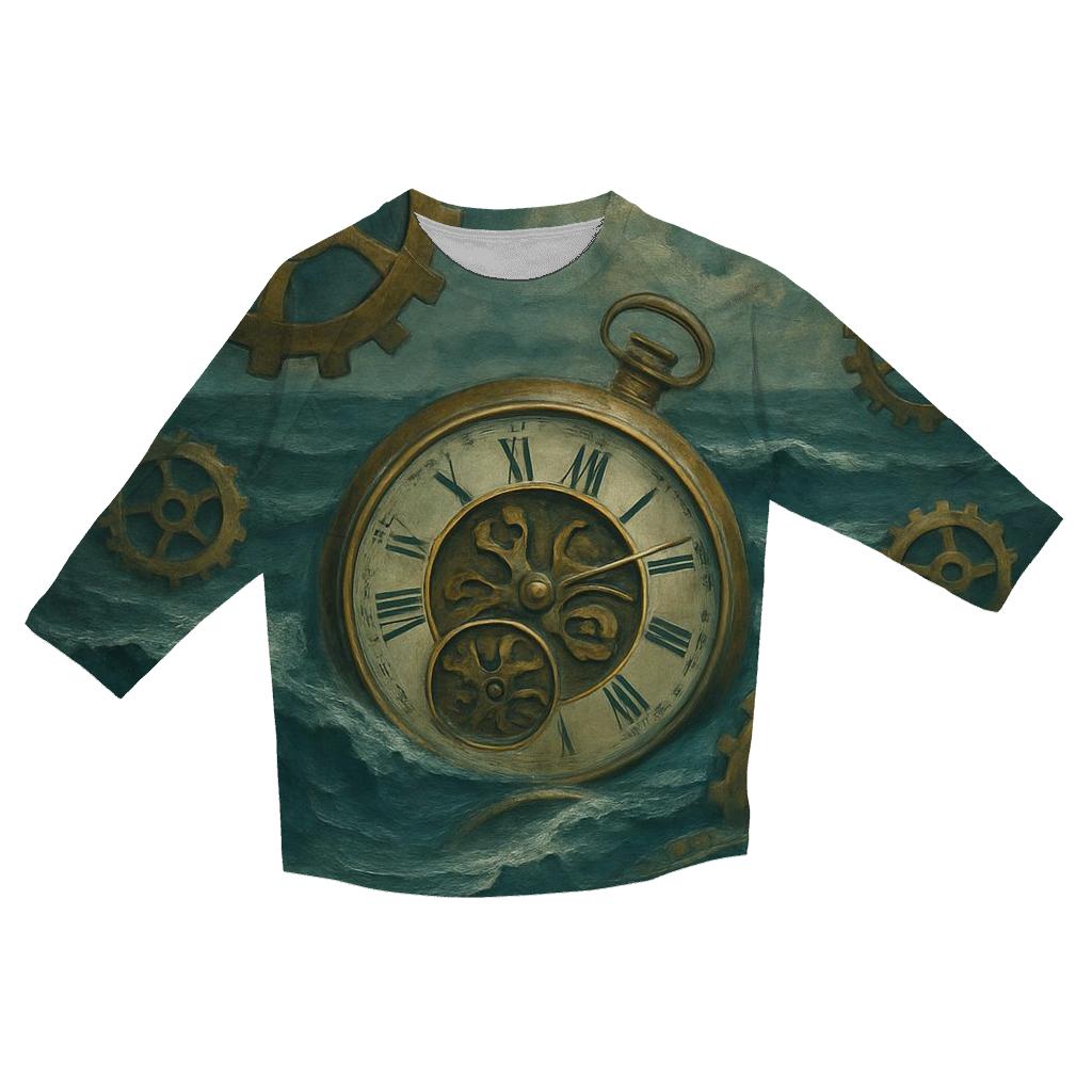 Surreal Ocean Clockwork trendy 3/4 sleeve tops