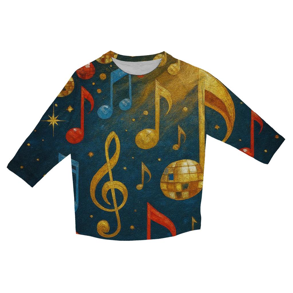 Disco Dot Cascade trendy 3/4 sleeve tops