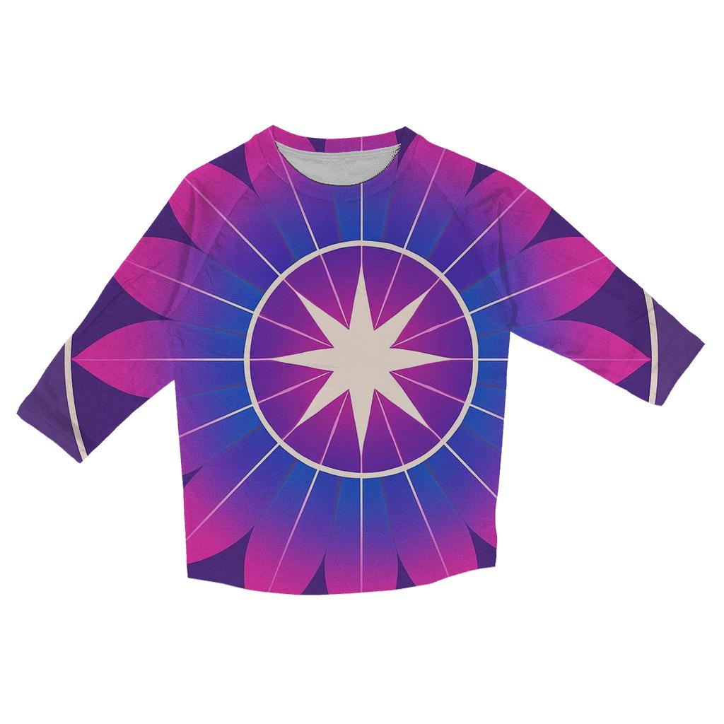 Magenta Mandala trendy 3/4 sleeve tops