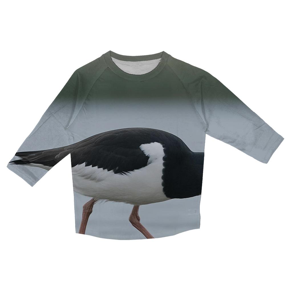 Estuary Forage Eurasian Oystercatcher cotton quarter sleeve shirts