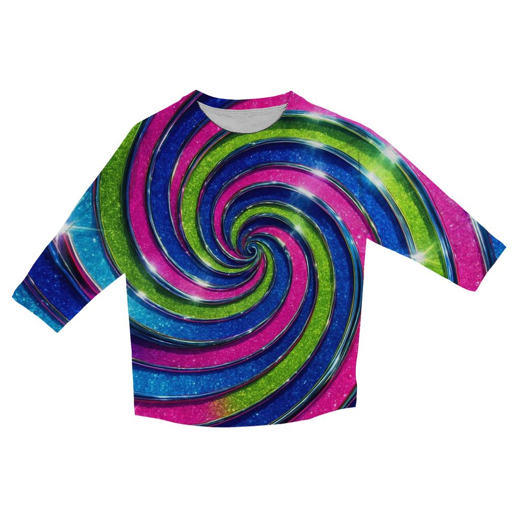 Electric Disco Vortex fashion 3/4 sleeve shirts