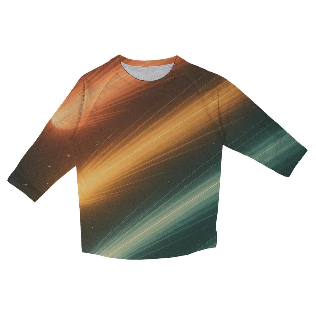 Comet Fan Overprint fashion 3/4 sleeve shirts