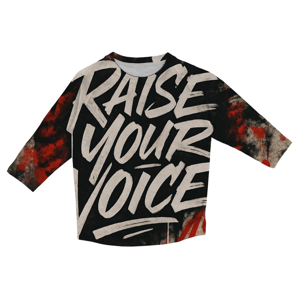 Chromatic Street Calligraphy designer 3/4 sleeve blouses