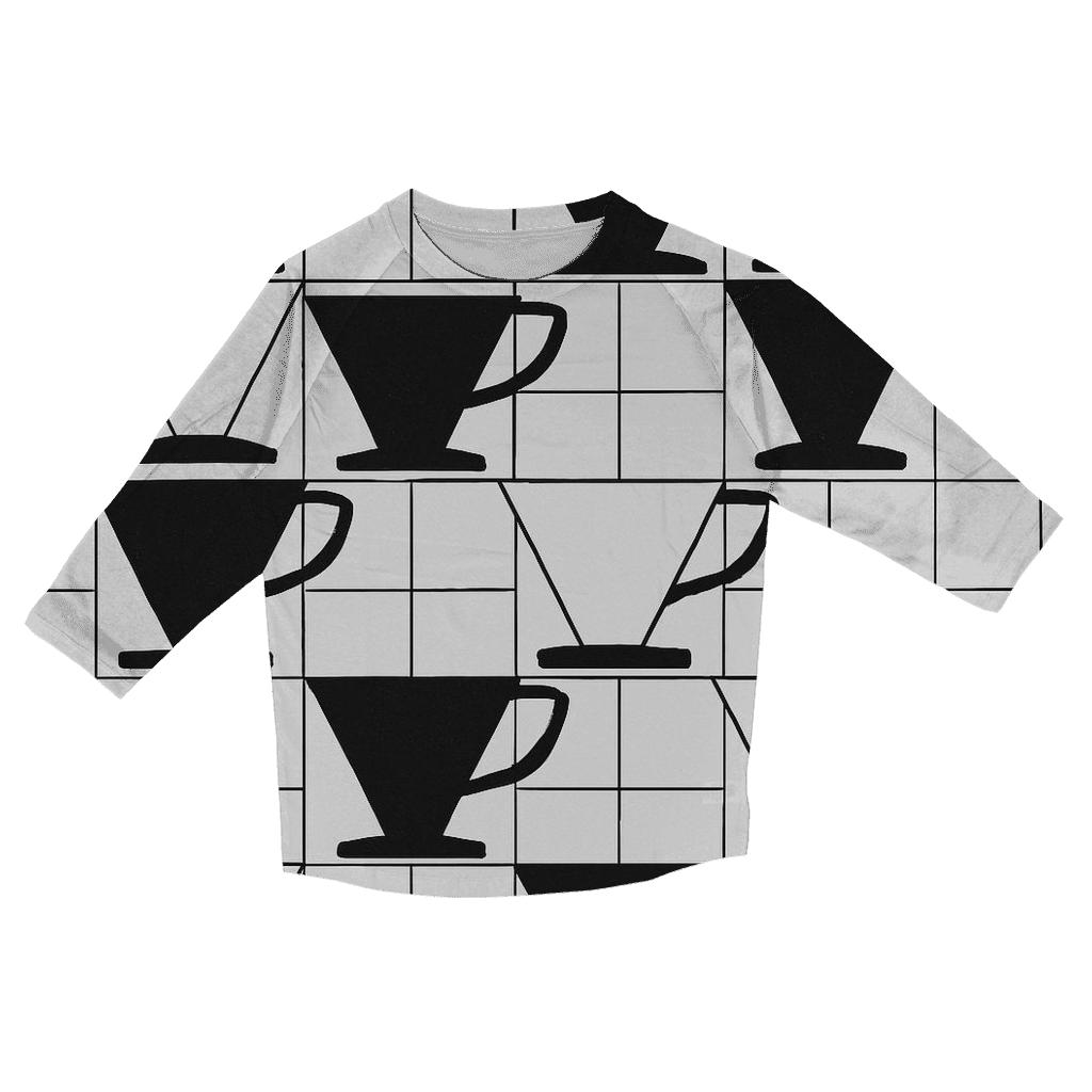 Filter Grid Geometry casual three quarter sleeve shirts