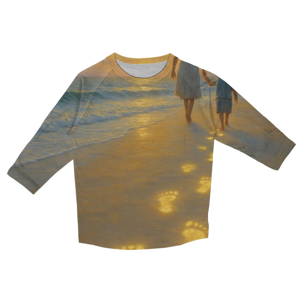 Footprints Of Light casual three quarter sleeve shirts