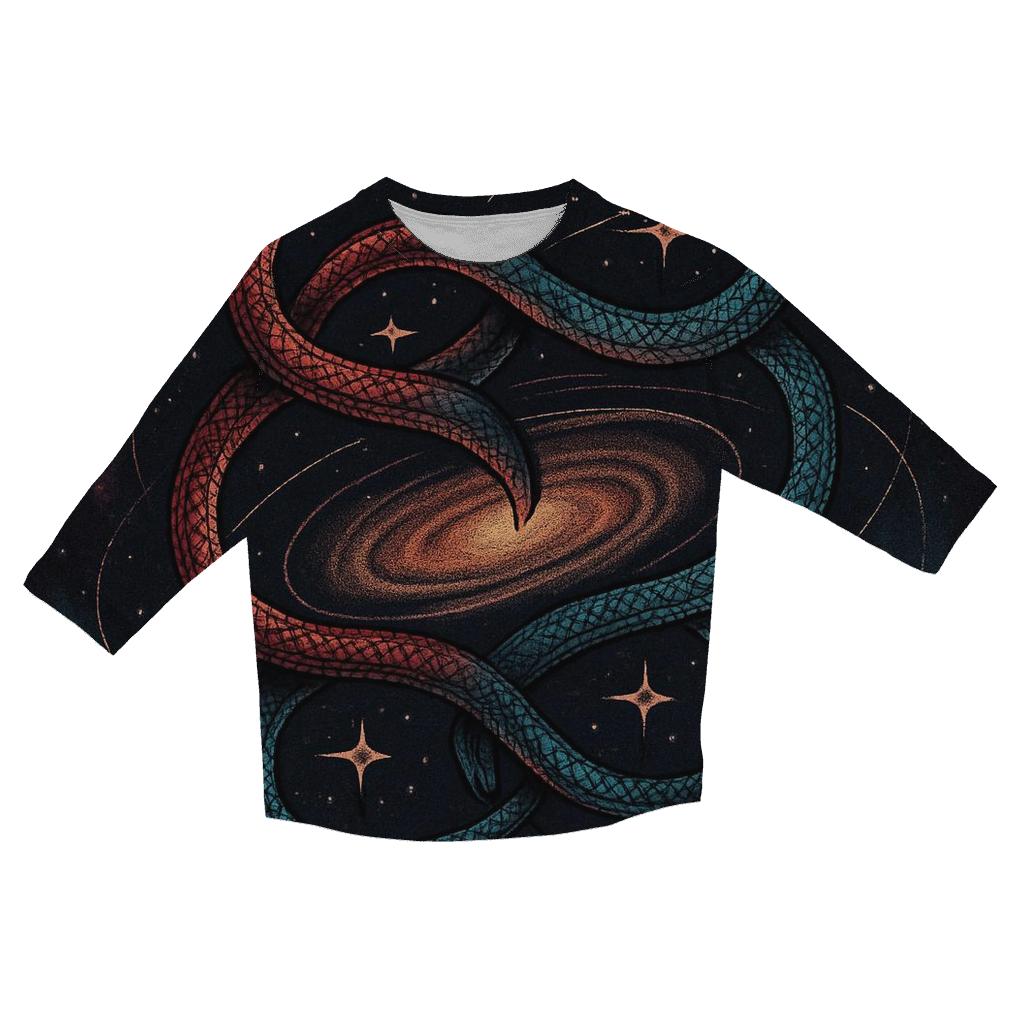 Binary Star Ouroboros Dance designer 3/4 sleeve blouses