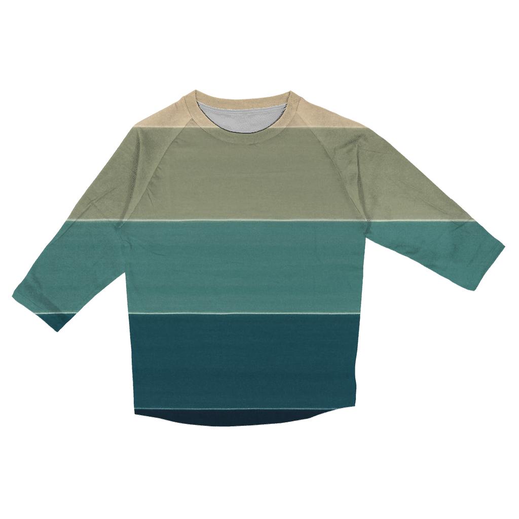 Horizon Lagoon Stripes printed three quarter sleeve shirts