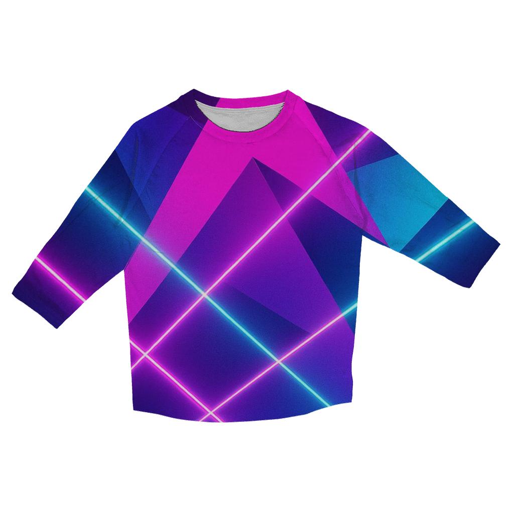 Laser Triangle Field stylish quarter sleeve tops