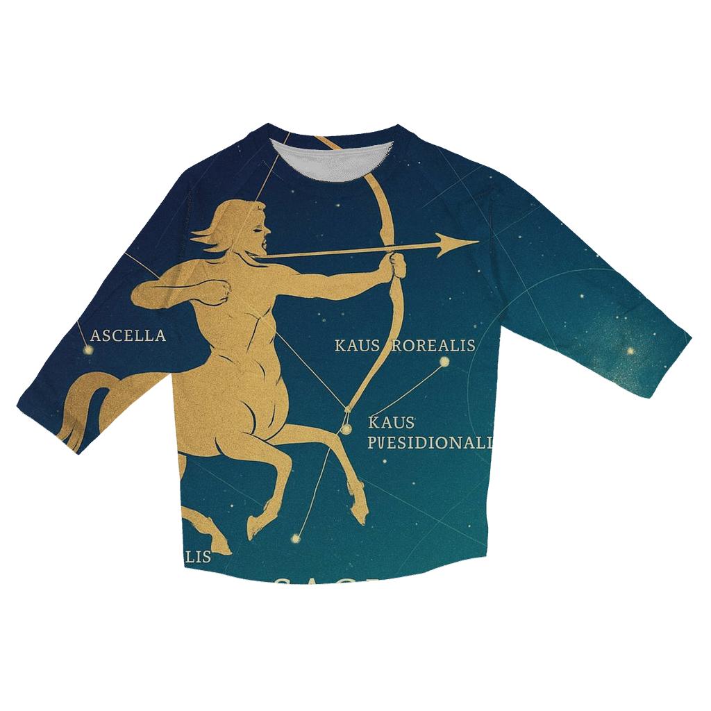 Sagittarius Archer Star Map custom 3/4 sleeve shirts
