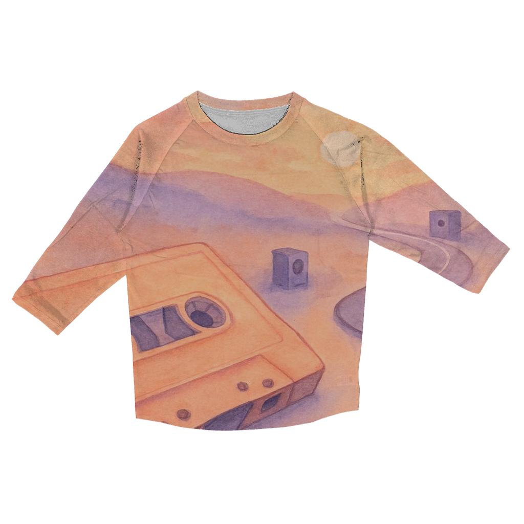 Sunset Road Mixtape casual three quarter sleeve shirts