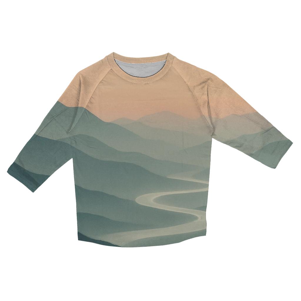 Breath Of Mountains fashion 3/4 sleeve shirts