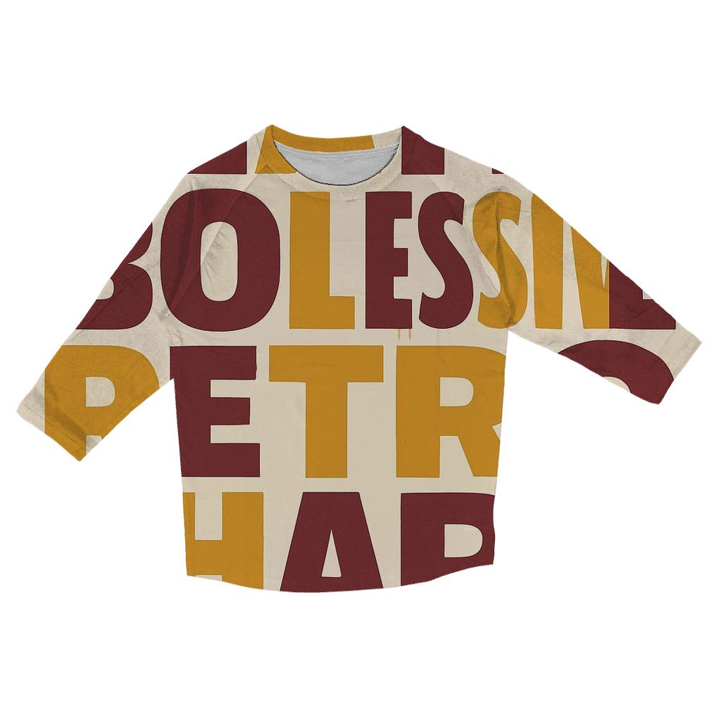 Funky Typography Blocks personalized 3/4 sleeve tees