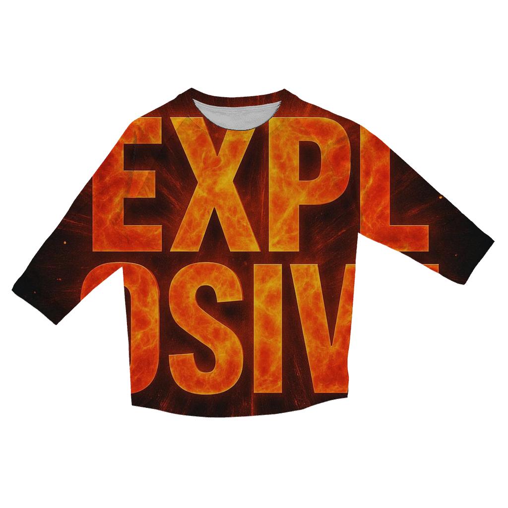 Solar Flare Typography custom 3/4 sleeve shirts