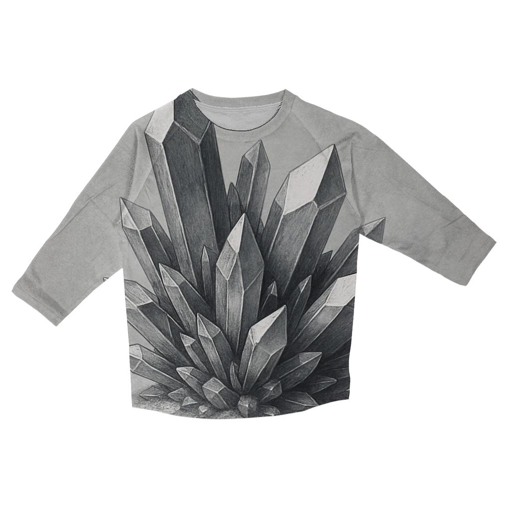 Silver Frost Geometry printed three quarter sleeve shirts