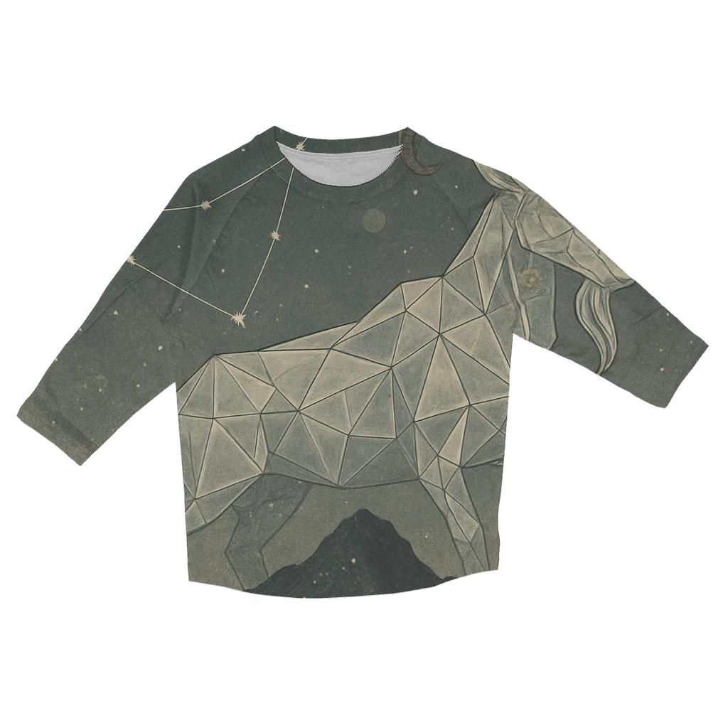 Capricorn Mountain Goat Nebula custom 3/4 sleeve shirts