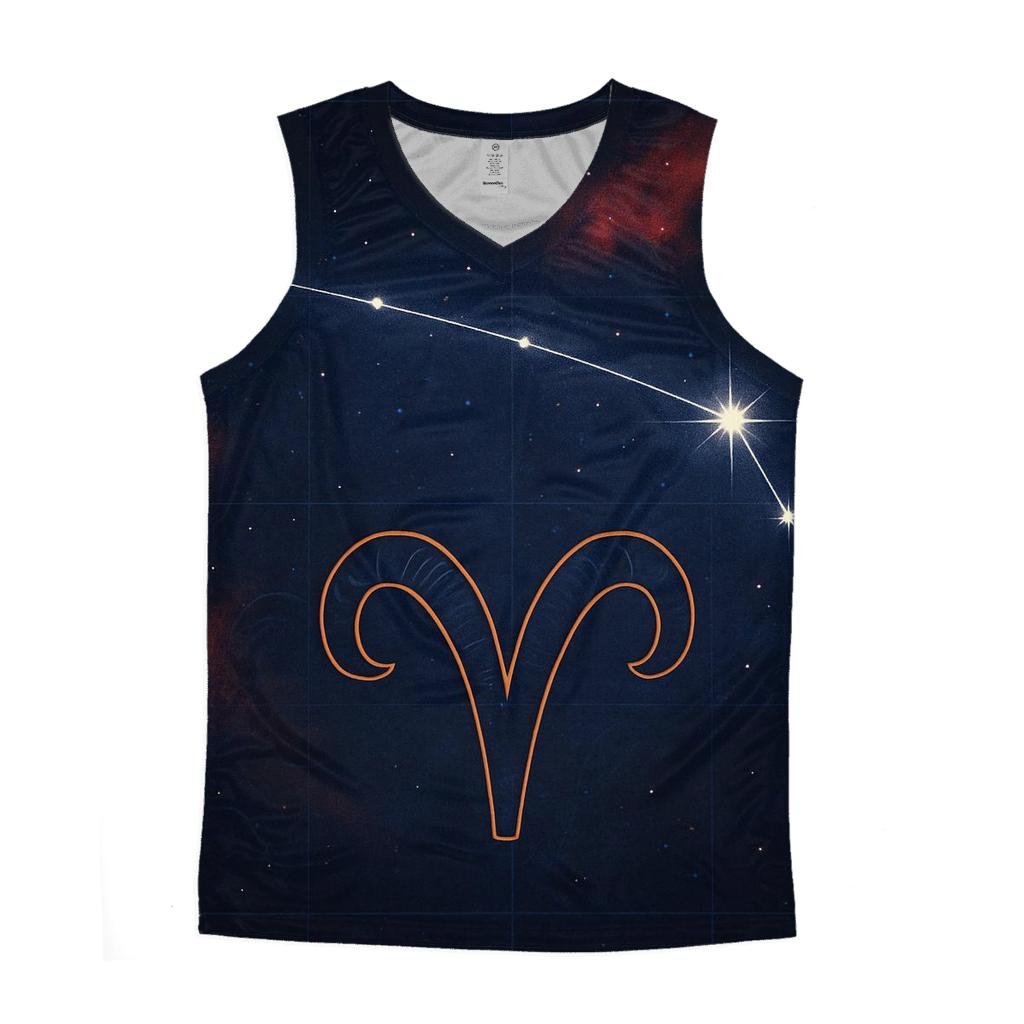 Celestial Aries Constellation Map custom tank tops