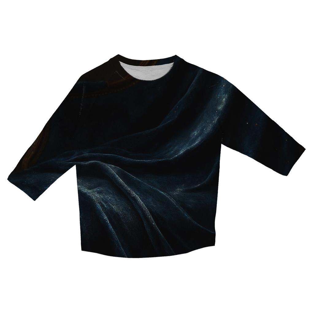 Prismatic Velvet Ripple designer 3/4 sleeve blouses