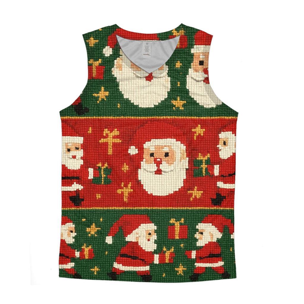 Pixel Santa Parade Design custom tank tops