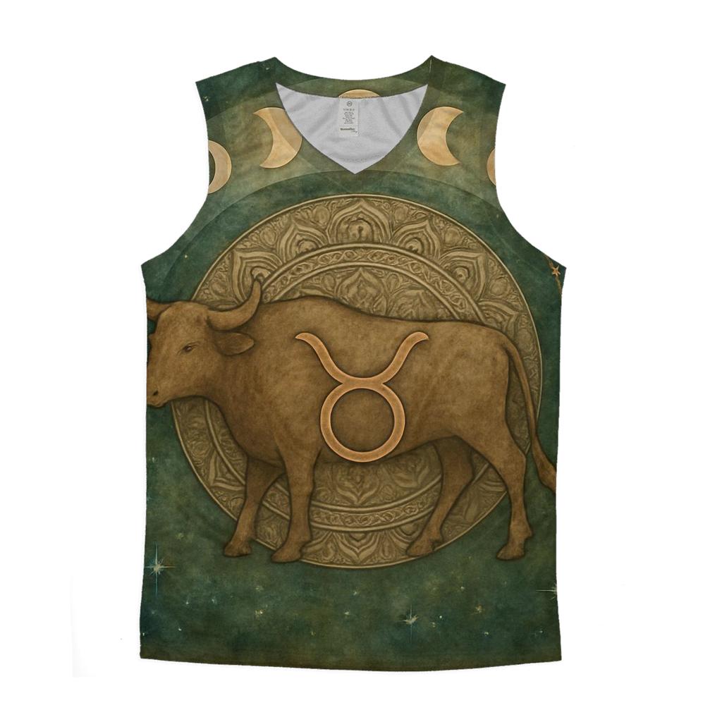 Mystic Taurus Bull Glyph Design graphic print tank tops