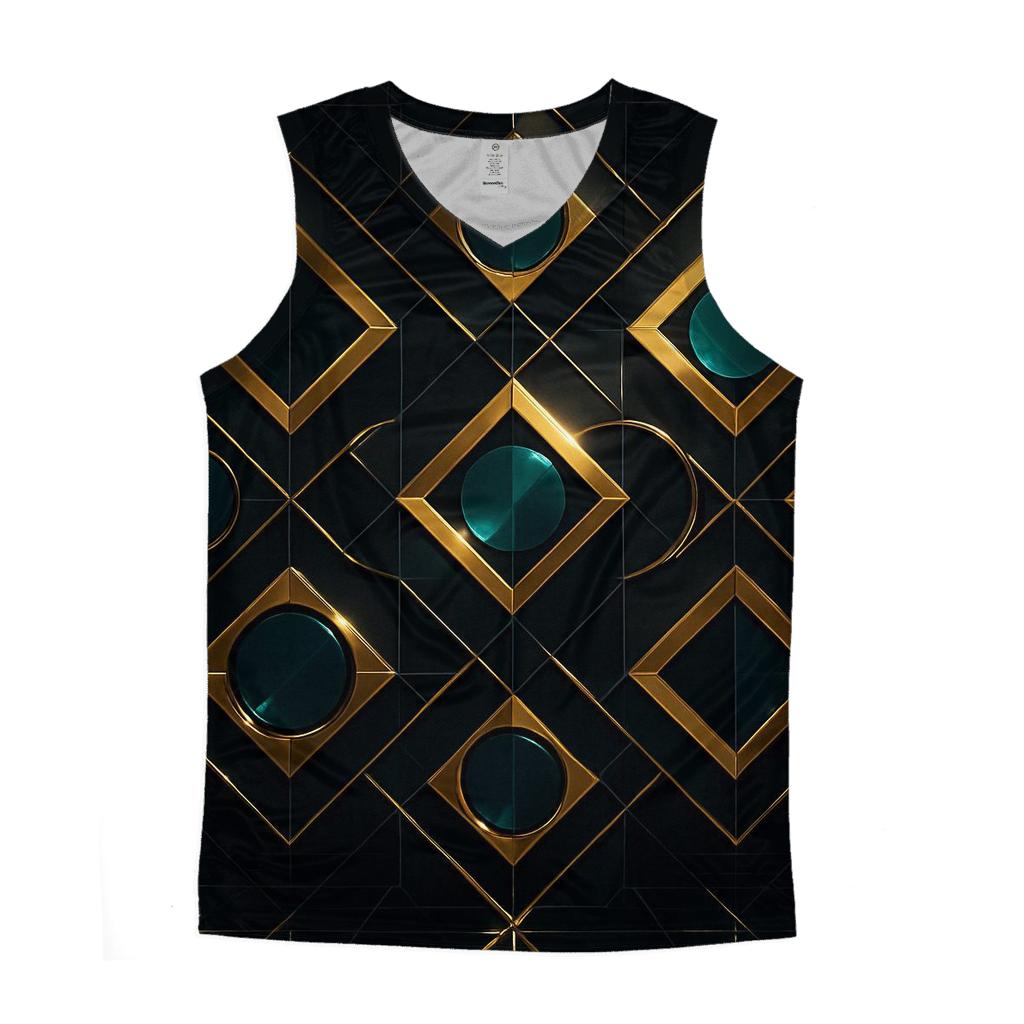 Disco Mirror Geometry trendy fitted tank tops