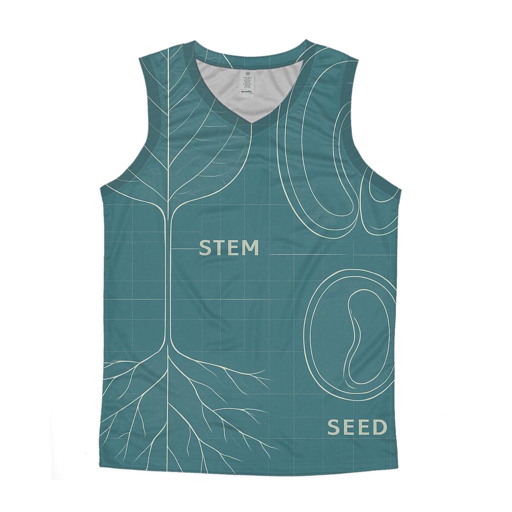 Minimalist Botanical Blueprint personalized athletic tanks