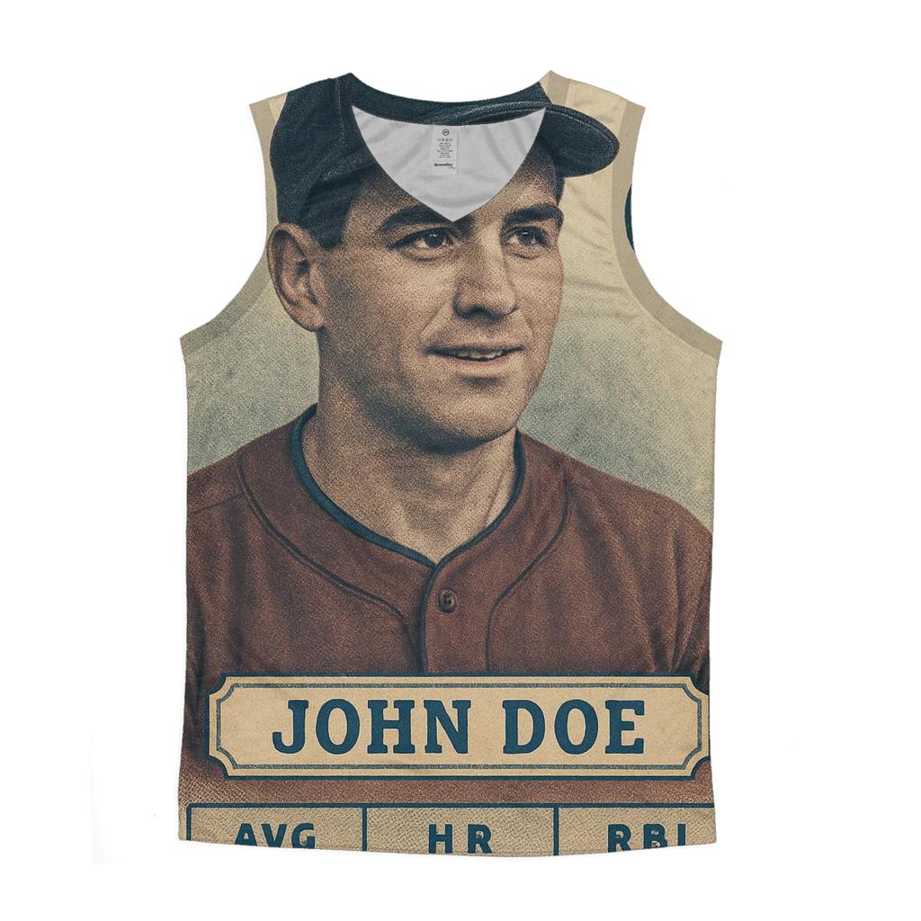 Old School Baseball Card custom tank tops