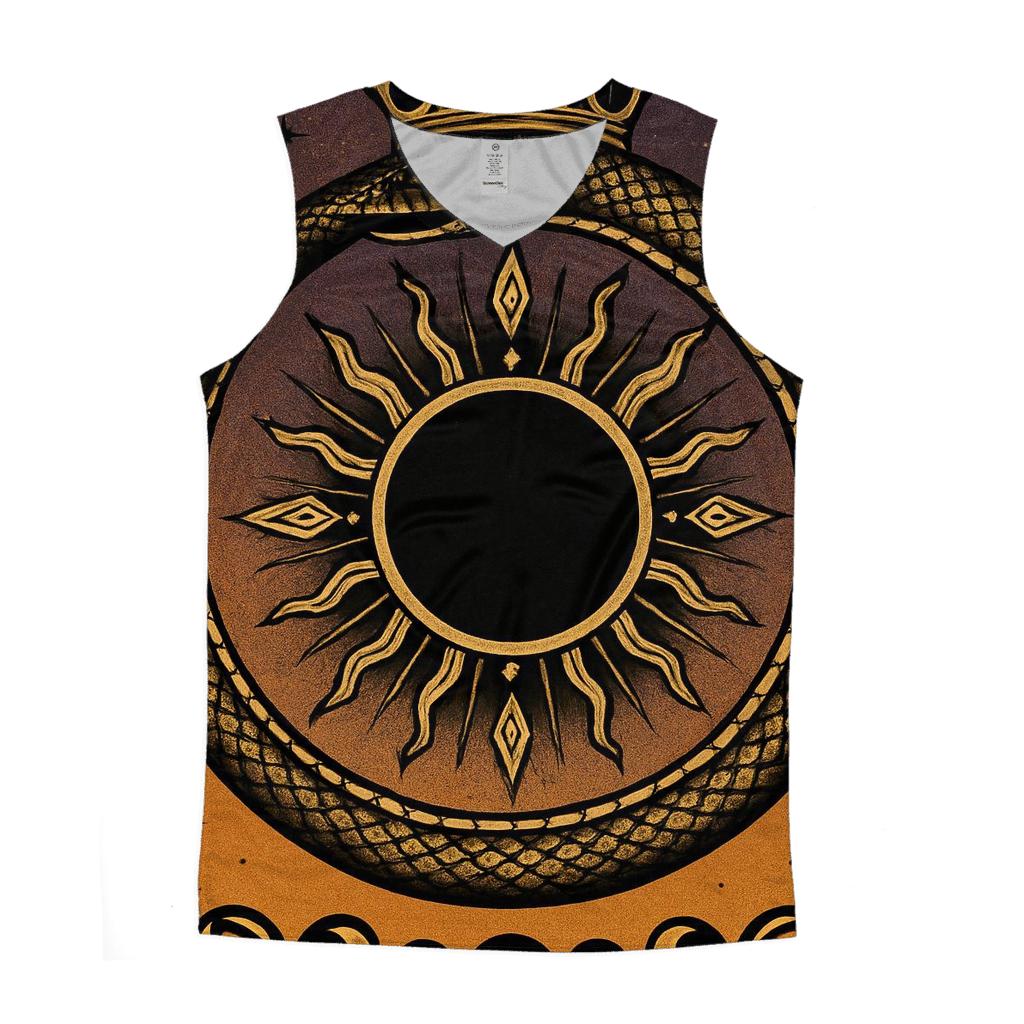Solar Eclipse Ouroboros Crown casual summer tank tops