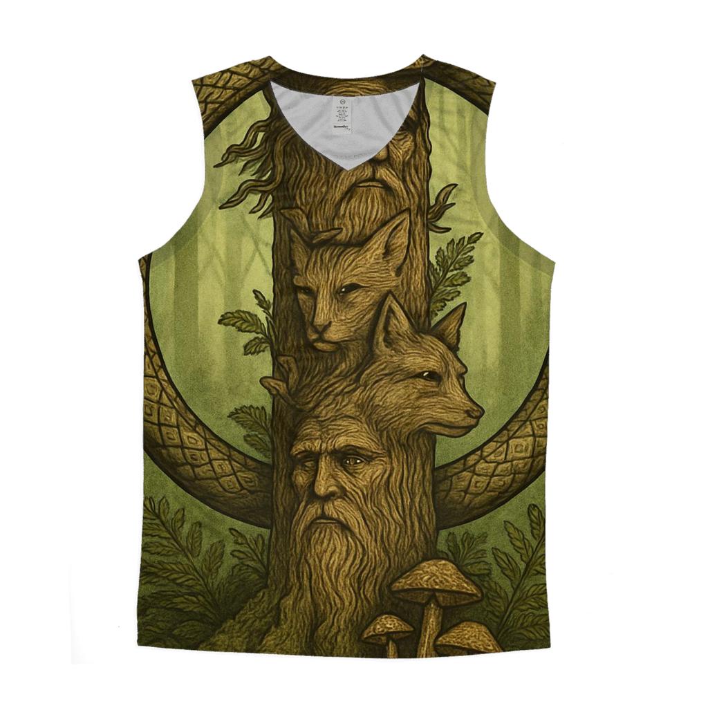 Forest Ancestor Ouroboros Totem casual summer tank tops