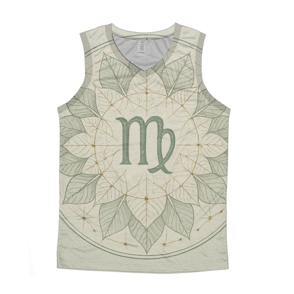 Virgo Earth Mandala Pattern designer workout tanks