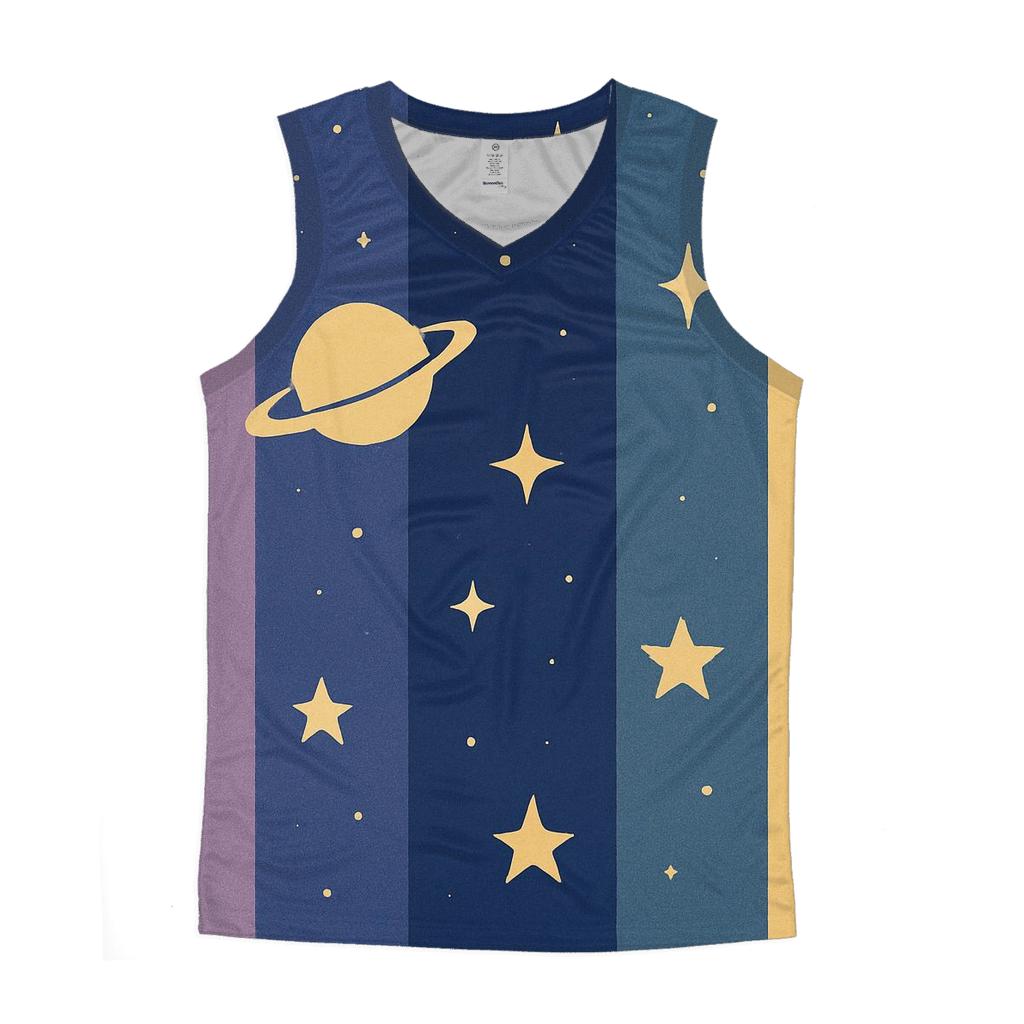 Cosmic Retro Stripes casual summer tank tops