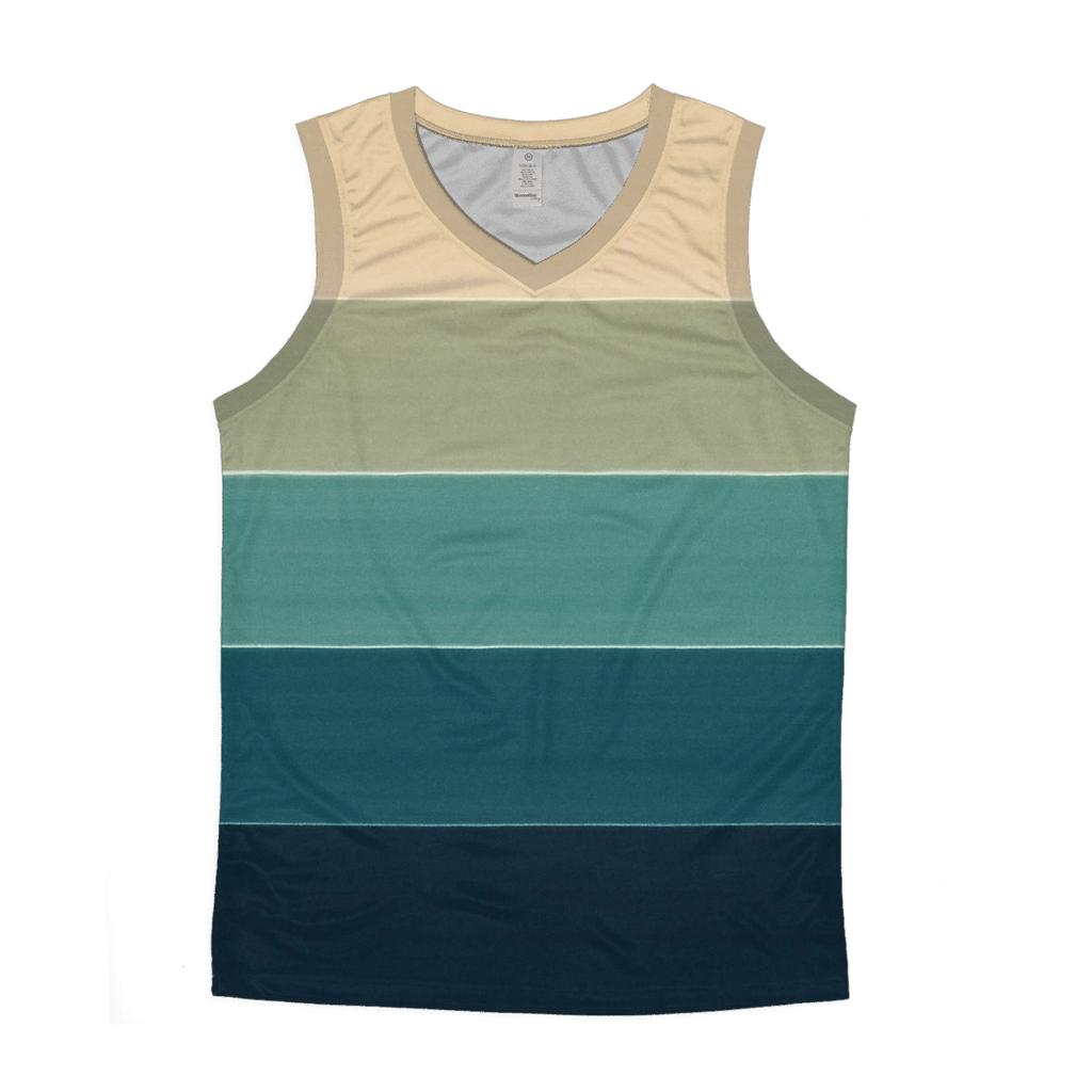 Horizon Lagoon Stripes trendy fitted tank tops