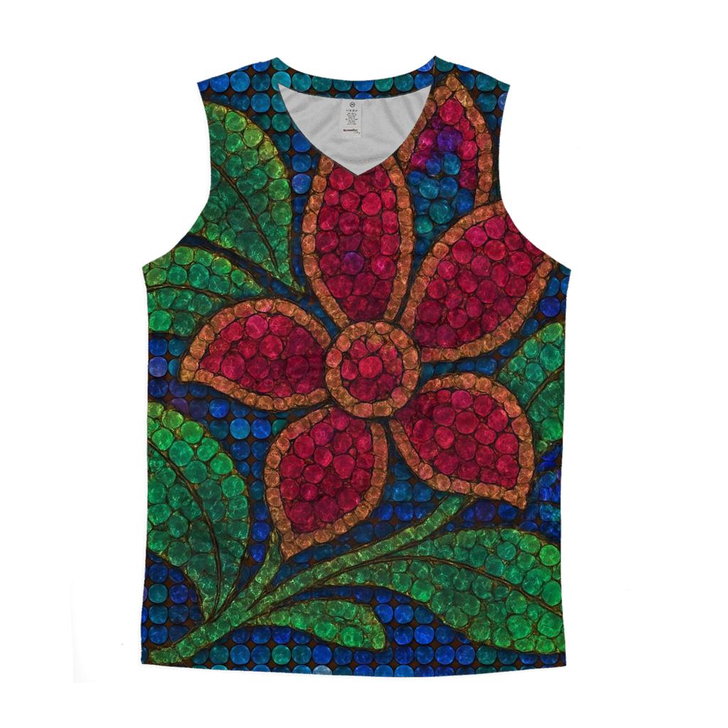 Sequin Garden Mosaic stylish racerback tanks