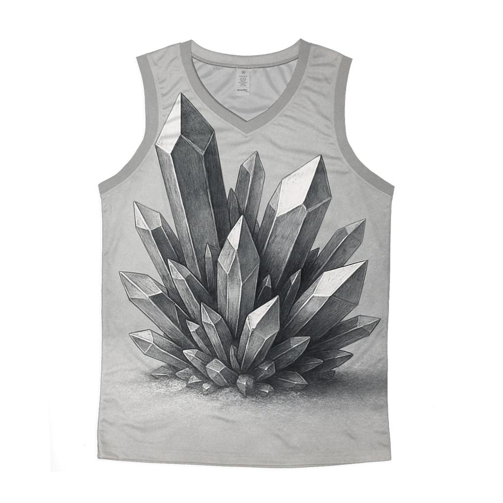 Silver Frost Geometry casual summer tank tops