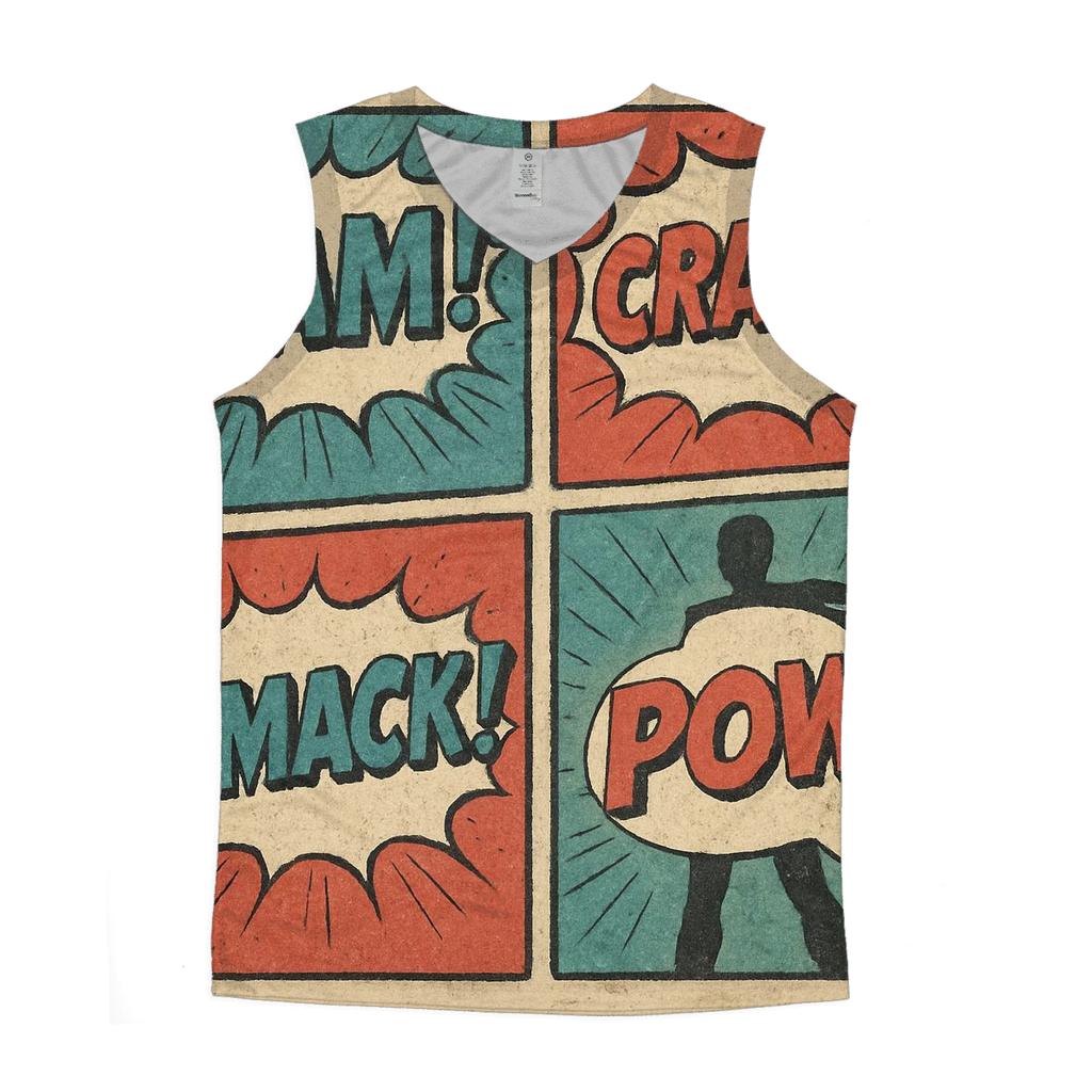 Faded Comic Panel Montage custom tank tops