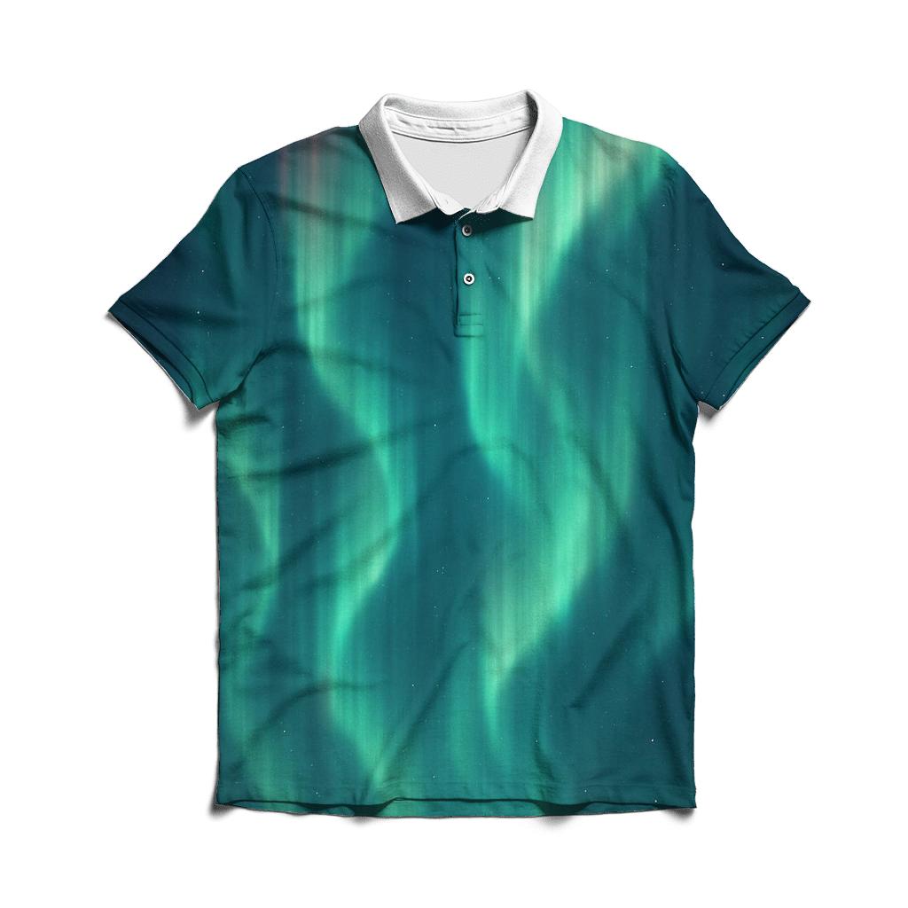 Aurora Curtain Drift personalized polo shirts